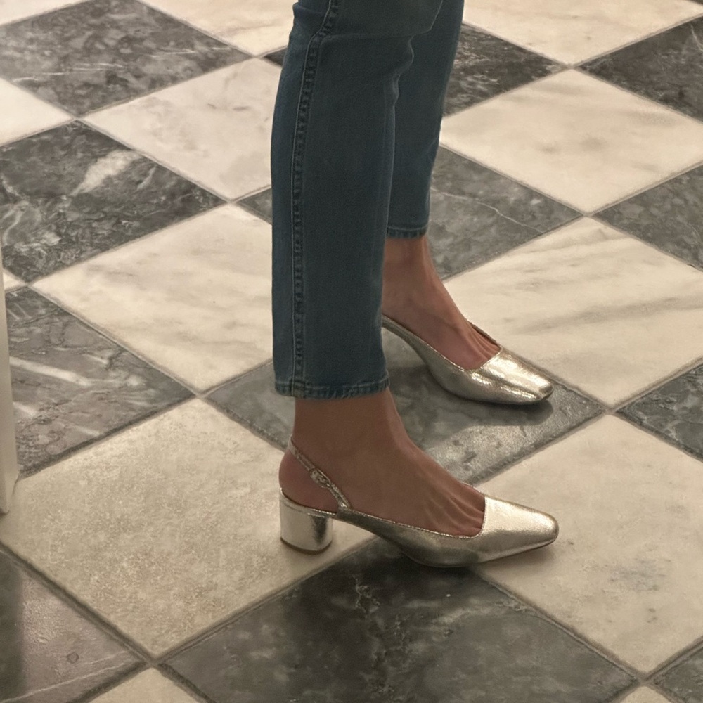 Zara Kitten Slingback Block Heels - Picture 10 of 11